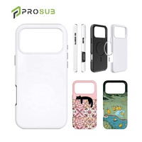 Funda Protectora para Teléfono 17 Pro Max 3D 2 en 1, Magnética, a Prueba de Golpes, Personalizable con Impresión por Sublimación, Venta al Por Mayor de Fábrica Prosub