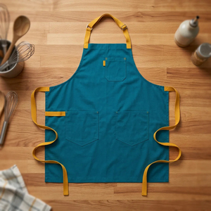 OEM Premium Classic Heavy Duty Reusable Canvas Red Bib <b>Apron</b> <b>With</b> Cooking Cotton And Adjustable Waist <b>Pocket</b> For Cooking <b>Apron</b> - Product Image 2