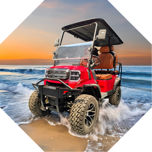 รถกอล์ฟไฟฟ้าสำหรับล่าสัตว์มี6ที่นั่งขนาด4000W แบบถูกกฎหมายตามท้องถนนรถเข็นไฟฟ้าตะกั่วกรดและลิเธียม6ที่นั่ง - Product Image 5