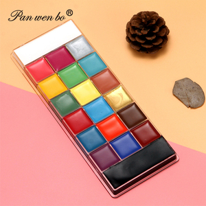 Panwenbo Ensemble OEM sans Offre Spéciale pour enfant Palette de <span class=keywords><strong>peinture</strong></span> de couleur de maquillage brillant Kit de <span class=keywords><strong>peinture</strong></span> pour le visage - Product Image 3
