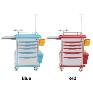 Chariots d'urgence en <span class=keywords><strong>plastique</strong></span> ABS pour hôpitaux, chariot médical de petite taille, avec plateau, pôle iv, BT-EY001b - Product Image 1