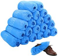 Consommables médicaux anti-dérapant anti-poussière couvre-chaussures imperméables tissu PE couvre-chaussures médicaux jetables non tissé Pp CE personnalisé