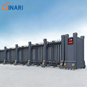 <span class=keywords><strong>Portail</strong></span> coulissant extérieur en accordéon, en alliage d'aluminium, électrique, industriel, rétractable - Product Image 5