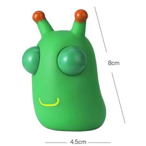 Jouet sensoriel <span class=keywords><strong>anti</strong></span>-<span class=keywords><strong>stress</strong></span> à presser Eye Pop Bug, ver vert en PVC, jouet chenille rebondissante avec yeux, cadeau de Noël et d'anniversaire pour enfants - Product Image 3