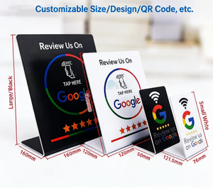 Tarjeta NFC con Código QR para Reseñas de <span class=keywords><strong>Google</strong></span>, Tarjeta de Visita con Chip RFID de 13.56MHz, Acrílico Impermeable, Redes Sociales - Product Image 3