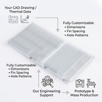 Dissipateur thermique en aluminium 6063 personnalisé avec caloduc, dissipateur thermique extrudé usiné CNC pour équipement industriel et châssis d'ordinateur