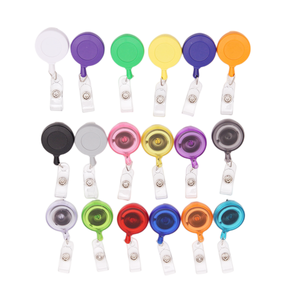 الجملة متعدد الألوان فارغة البلاستيك cna بكرات شارة مخصص الطبية المعلم ID بكرة الشارة القابلة للسحب التمساح كليب - Product Image 5