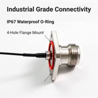 Câble Pigtail RF à faible perte 1,37 mm, connecteur N femelle à bride 4 trous vers connecteur MMCX mâle 90 degrés pour antenne de routeur GNSS GPS