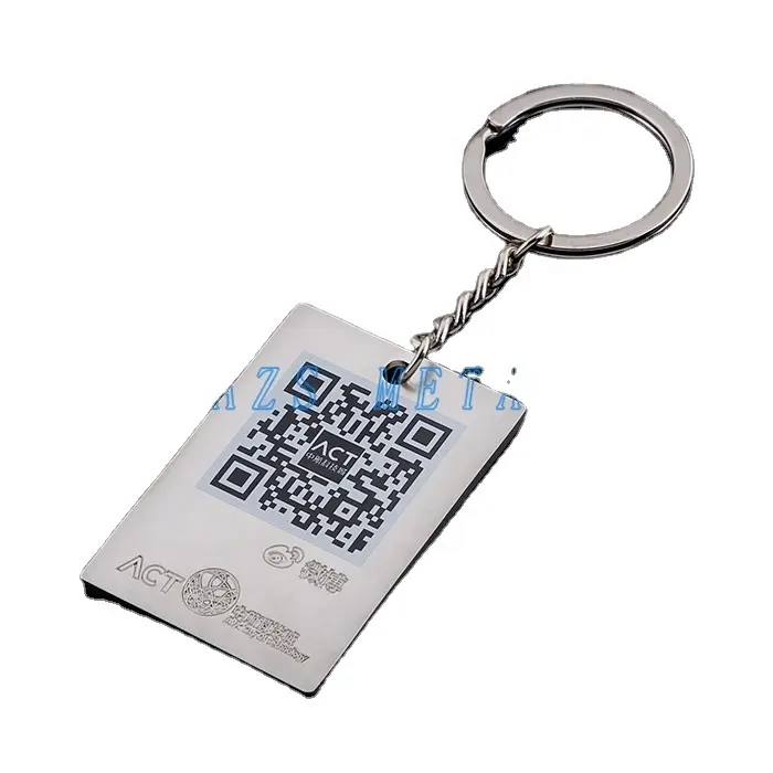 Gantungan Kunci Logo Kustom dengan Kode QR
