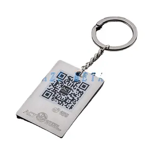 מותאם אישית לוגו keychain עם QR קוד