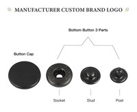 Bouton-pression métallique plaqué écologique personnalisé à remplissage d'huile, fourni par l'usine, pour doudoune, veste, sac à dos, bagages