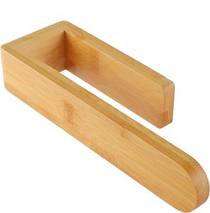 <b>Self</b> <b>Adhesive</b> Bamboo <b>Towel</b> Rack Decorative Natural Wooden <b>Towel</b> <b>Rail</b> for Bathroom 8 Inch Wall Mounted <b>Towel</b> Bar for Kitchen - Product Image 1
