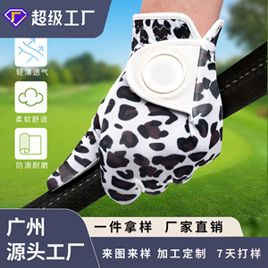 Guantes de golf con estampado de leopardo, unisex, transpirables, antideslizantes, elásticos, para deportes de golf - Product Image 4