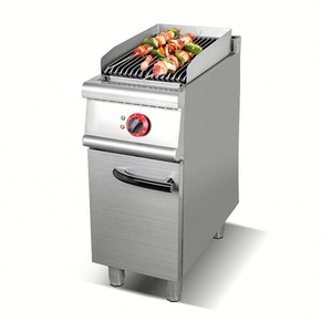 <span class=keywords><strong>Barbecue</strong></span> commercial autonome en acier inoxydable à 1 brûleur avec rôtissoire en <span class=keywords><strong>pierre</strong></span> <span class=keywords><strong>de</strong></span> <span class=keywords><strong>lave</strong></span> et meuble <span class=keywords><strong>de</strong></span> rangement - Product Image 1