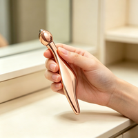 Rouleau de massage oculaire en métal, outil facial Gua Sha en alliage de zinc, anti-âge, lifting, sculpture de la ligne du menton, absorption du sérum, masseur de beauté