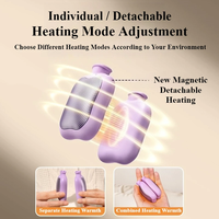 Chauffe-mains magnétique 2-en-1 avec trois niveaux de température, compact, portable, chauffe-mains électrique sans doigts