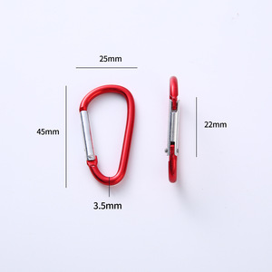 D-Shaped Carabiner Aluminum Alloy 5mm <b>Spring</b> Hook Outdoor Hiking Backpack Water Bottle <b>Clip</b> Quick Hanger Universal Use - Product Image 2