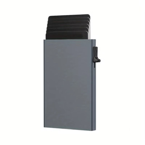Porte-cartes de crédit professionnel en alliage d'aluminium Casekey, protection RFID, fin et léger, sans fermeture, vente en gros - Product Image 1