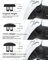 Capuchon de joystick en caoutchouc souple pour manette PS5/PS4/SWITCH PRO/XBOX, modification tête de champignon, accessoires DIY en plusieurs couleurs DS5