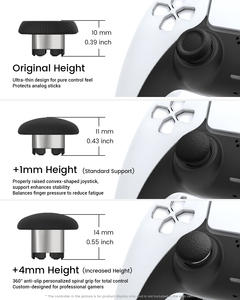 หมวกจอยสติ๊กยางแบบนิ่มสำหรับ PS5/PS4/<span class=keywords><strong>SWITCH</strong></span> pro/xbox, การปรับเปลี่ยนหัวเห็ด, อุปกรณ์เสริมแบบทำมือมีหลายสีให้ DS5 - Product Image 2