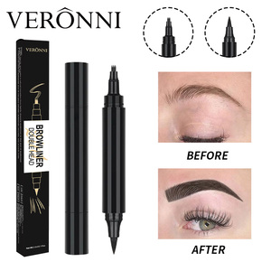 Lápiz de Cejas <span class=keywords><strong>Microblading</strong></span> Natural a Prueba de Agua VERONNI con Punta en Forma de Horquilla, Delineador Líquido Mineral Negro, Fácil de Usar para Todo Tipo de Maquillaje - Product Image 3