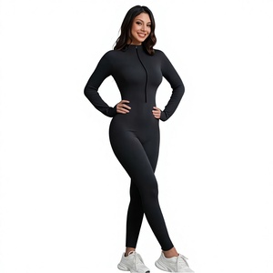 Trajes de Yoga de una Pieza para Mujer, Conjunto de Yoga con Cierre y Manga Larga, Ropa Deportiva, Body para Fitness - Product Image 2