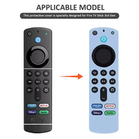 Housse de protection en silicone pour télécommande Amazon Fire TV Stick 4K, télécommande vocale Alexa 3e génération, étui en silicone