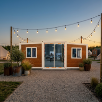 Maison préfabriquée mobile de luxe 20ft 40ft, maisons pliantes préfabriquées à double aile, 2 ou 3 chambres, maison conteneur modulaire extensible