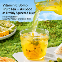 Vbleaf Gold Blended Premium Thé aux fruits amincissant Pamplemousse Vert Kumquat Sachet de thé aux fruits de la passion Herbal Healthy Cold/Hot Brew 210g