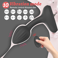 Y.Love Plug anal Sex Toy Télécommande 10 modes de vibration puissants Silicone liquide IPX6 Étanche Petit plug vibrant pour le fessier