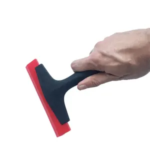 Squeegee de borracha vermelha, ferramentas de raspagem de neve para carro, vinil, ferramentas para limpeza de janela