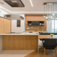 Meubles sous-évier modulaires de luxe en bois au design moderne, avec robinet et charnières, en panneau mélaminé, style Shaker, à fixation murale, pour appartement, garantie 3 ans