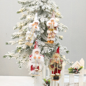 Small Santa Claus Set Color <b>Box</b> Packaging Holiday Decoration Ornament <b>Christmas</b> Tree Decorative Figurines Hanging Style - Product Image 4