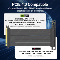 OEM PCIe 4,0 X16 Riser Cable 90 ° EMI Blindado GPU Extensión para RTX 4090/4080 Productos a granel en stock