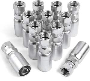 हाइड्रोलिक नली अंत फिटिंग बीएसपी महिला फेरूल के साथ एक टुकड़ा प्रकार हाइड्रोलिक नली अंत कुंडा क्रिंप फिटिंग सुरक्षा कवर के साथ - Product Image 1