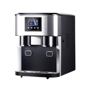 Dispensador de agua helada multifunción, máquina de hielo triturado, encimera doméstica 3 en 1, impresión 3D eléctrica negra, acero inoxidable - Product Image 5