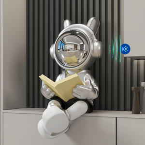 Ornamento da Pavimento a Forma di <span class=keywords><strong>Astronauta</strong></span> con Altoparlante Bluetooth e Salvadanaio, Decorazione di Alta Gamma per Ingresso, Mobile TV e Piattaforma - Product Image 4