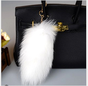 หางจิ้งจอกแท้35-45ซม. ขนหางจิ้งจอกหางฟูสำหรับตกแต่งพวงกุญแจขนสุนัขจิ้งจอกธรรมชาติ - Product Image 3