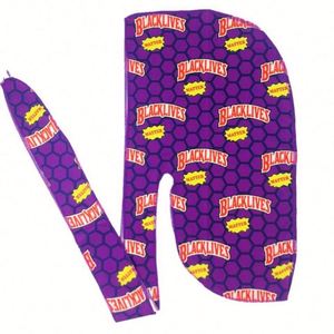 Durags Personnalisés en Velours Soyeux Multifonctionnels pour Adultes, Impression Hip Hop Unisexe, Logo Personnalisé, Faible MOQ, Fabrication OEM en Gros - Product Image 4
