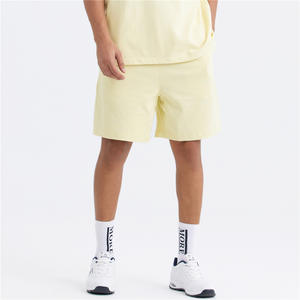 Short en éponge français surdimensionné Streetwear unisexe 100% coton tissu épais Worest motif solide broderie personnalisée prête - Product Image 4