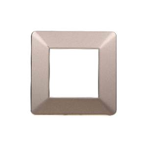 Accesorio para Interruptores de Pared Compatible con Vimar Plana, Serie Starlight 2P, Placa de Plástico Bronce - Product Image 1