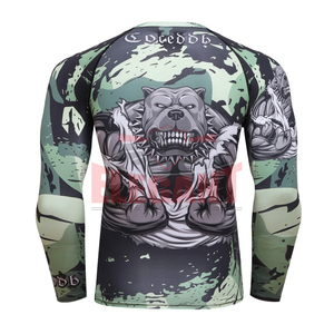 MMA combat formation gym Rash Guard personnalisé imprimé Sublimation Spandex tissu MMA Rash Guard - Product Image 2