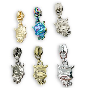 Glissières de fermeture éclair pour sacs, design adorable vache, tendance - Product Image 3