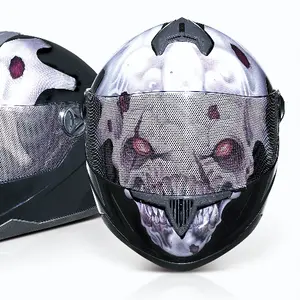 2023 NEUES Modell Factory Full Face Motorrad helm Doppel visier & DOT Zugelassen für Moped ATV Motorrad Vollhelm