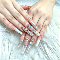 CY Großhandel 3D Nagelkunst-Dekorationsset Mehrformige Flache Edelsteine Papierverpackte Strass-Steine für Professionelle Maniküre-Salons