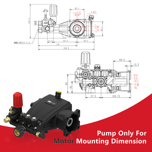 Kuhong 3000PSI 206bar 7HP 3.0gpm Xăng Triplex xách tay Máy rửa áp lực đầu bơm - Product Image 3