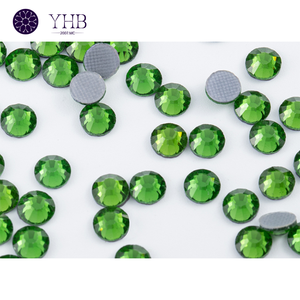 Flatback Strass Perles En Gros Bijoux Robe Décorations Cristaux Verts Verre Strass - Product Image 2