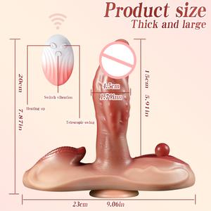 Amazon Bestseller: Teleskopischer/Beheizbarer Flüssigsilikon Realistischer Dildo mit Stoßfunktion, Vibrationsdildo, Riesenpenis, Riesendildo, Masturbatoren - Product Image 4