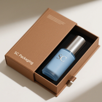 Individuelles Logo Braune Magnetische Starre Geschenkbox für Perücken Augencreme & Gesichtscreme Schwammfutter Recycelbare Premium Kosmetikverpackung