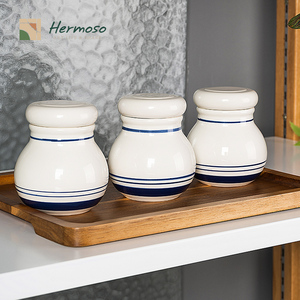 Tarro de Almacenamiento Cuadrado de Cerámica, Ecológico, No Tóxico, Personalizable, Hermético, Estilo Europeo Nórdico, Recipiente para Azúcar - Product Image 3